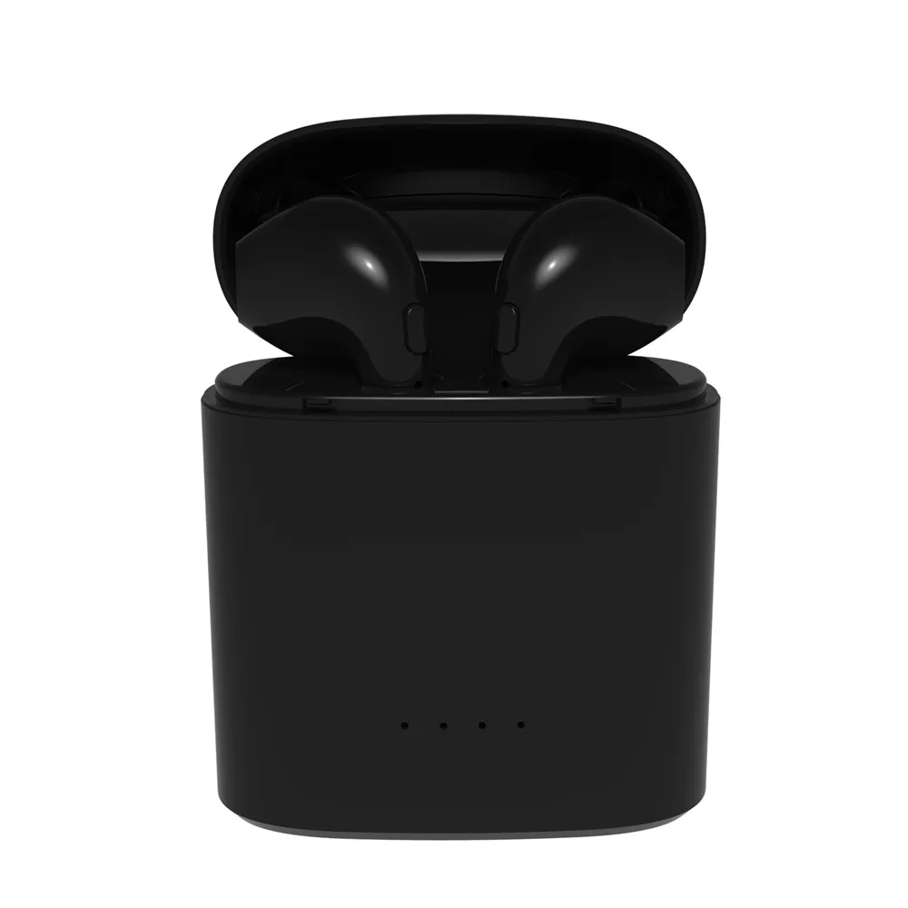 I7S Bluetooth наушники, Беспроводные наушники гарнитуры стерео наушники-вкладыши Наушники с зарядным устройством для iPhone X 7 8 Android