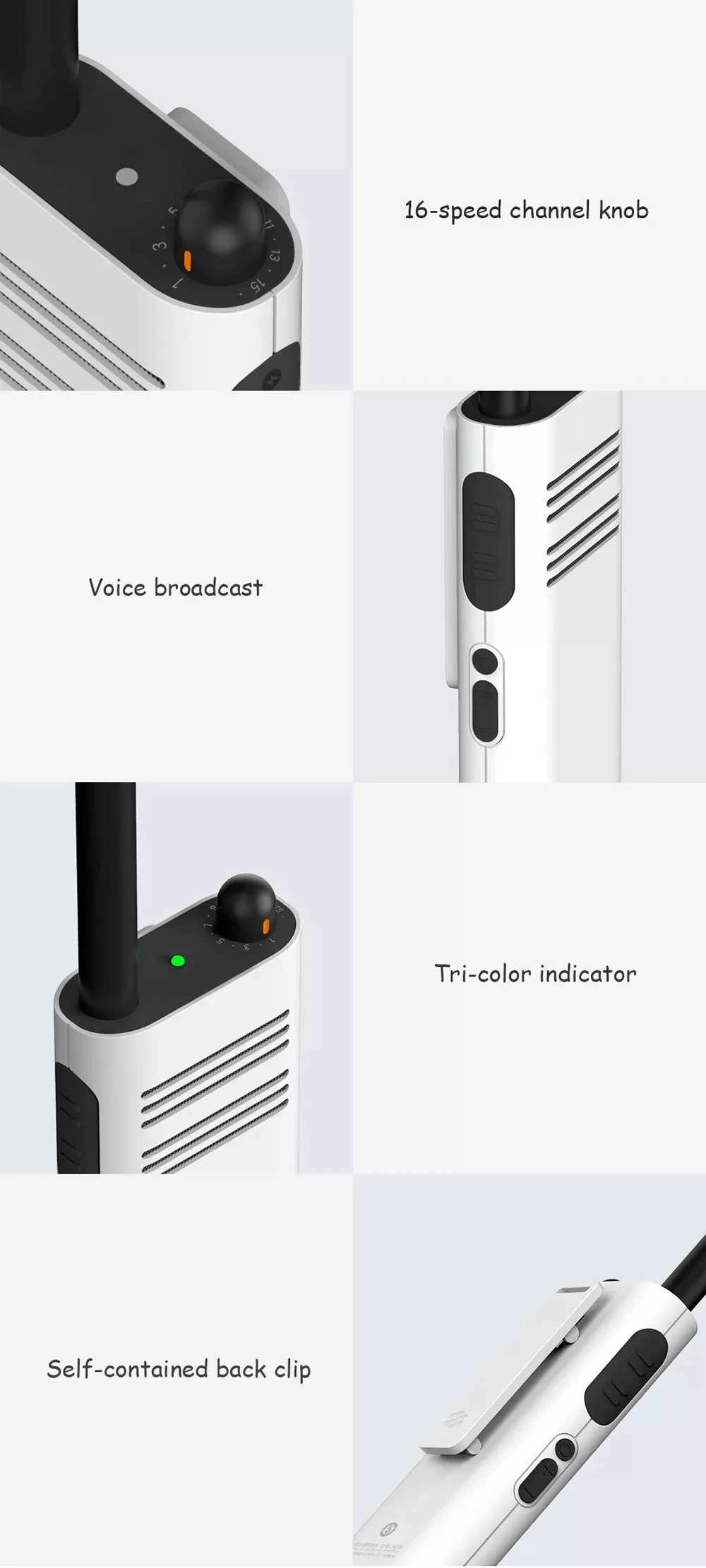 XIAOMI Mijia BeeBest A208 ручной рации синий 3350 мАч 5 Вт 1-5 км двухстороннее радио для наружного внутреннего здания безопасности