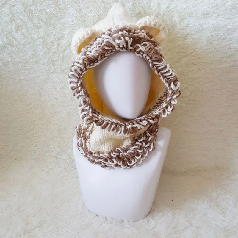 Maxmessy/зимняя детская шапка и шарф милые теплые хлопковые вязаные шапки с рисунком