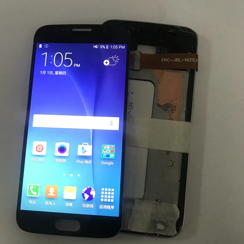 ЖК дисплей Super AMOLED Burn in Shadow для Samsung S6 G920 с сенсорным экраном и дигитайзером в