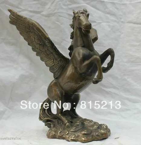 

Бесплатная доставка wang 000905 Китайская народная культура чистая бронза фэншуй Fly Horse благоприятная статуя