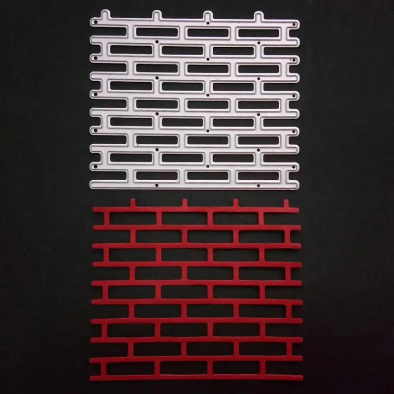 Металлические режущие штампы кирпичная стена фон бумага Крафтовая окраска рамка