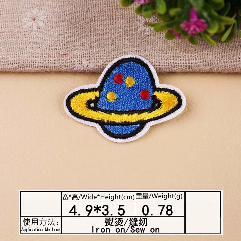 2BT-47233-17 1 шт. космонавты и ракеты планета вышивка патч теплопередача Железо На пришить патчи для наклейка на одежду декоративная аппликация 47276 - Цвет: 2BT-47233-17