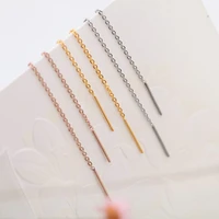yun ruo anti allergy rose gold silver color simple earring line 316 l stainless steel jewelry fashion woman stud earring gift