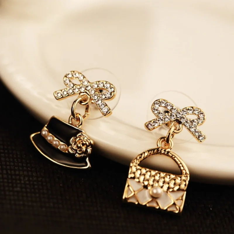 Женские серьги с жемчужинами из гипоаллергенного сплава вечерние в форме шапки