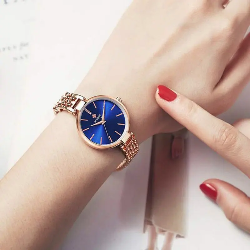 Роскошные женские часы 2019 тонкие водонепроницаемые наручные светящиеся relogio