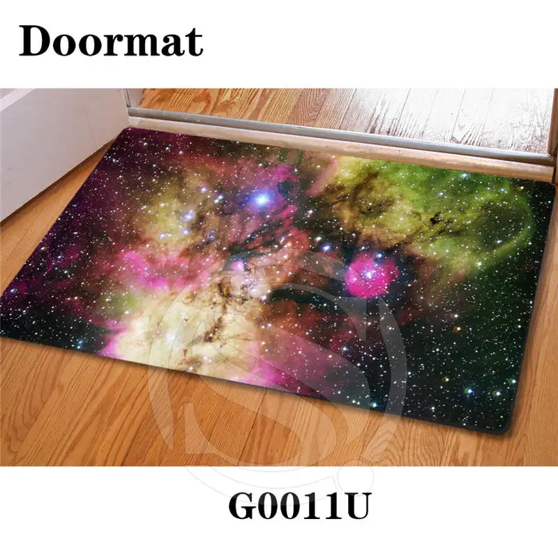 Custom Beauty Galaxy DoorMat Art Pattern Printed Carpet Floor Hall Bedroom Cool Pad Fashion Rug Drop Shipping SQ0611-GB76 | Дом и сад