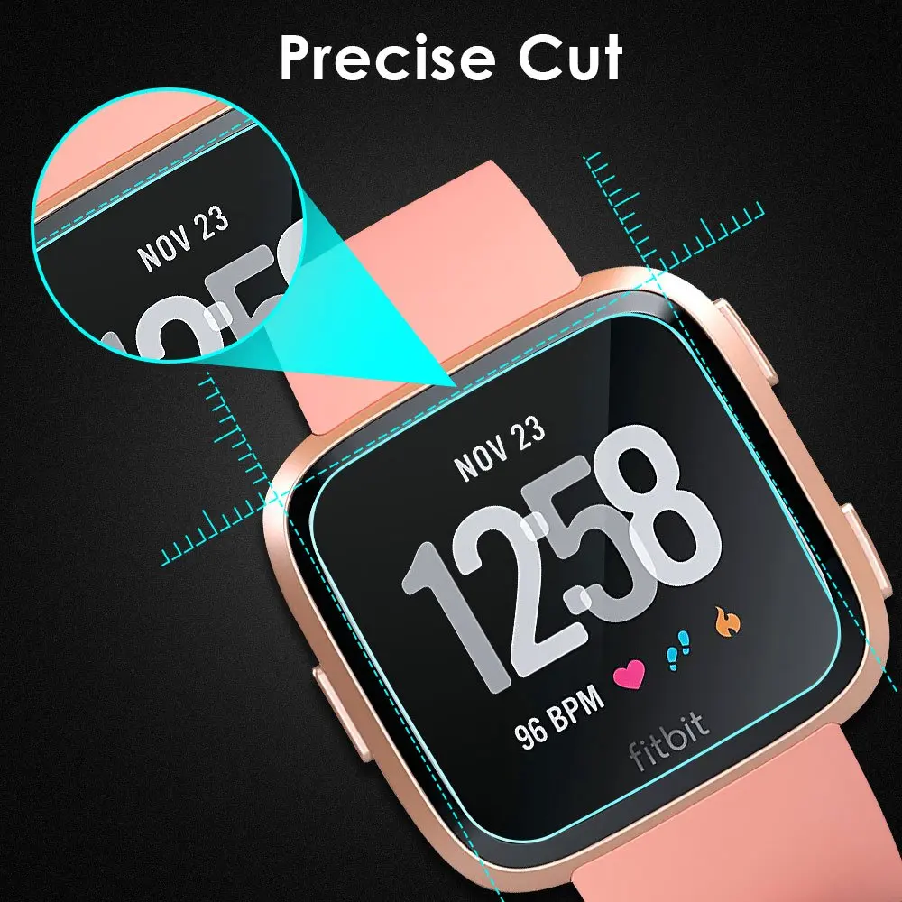 1 шт/2 шт HD закаленное защитное стекло для экрана Fitbit умные часы Versa 9H 2.5D Премиум
