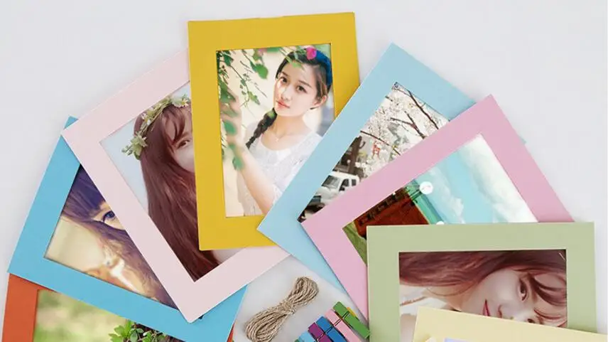 as the picture shows Креативный DIY фотообои комбинированная бумага фоторамка 3 дюймов 5 дюймов 6 дюймов 7 дюймов подвесной фотоальбом для детей и взрослых - Цвет: as the picture shows