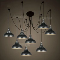 diy pendant lights modern nordic retro hanging lamps edison bulb fixtures spider ceiling lamp fixture light for living room