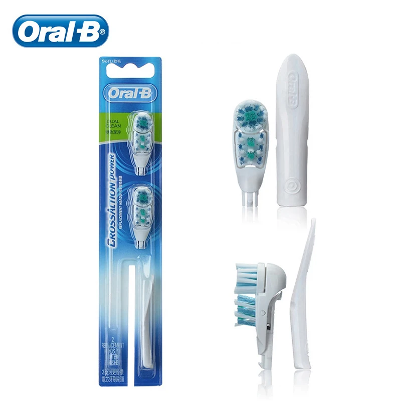 Зубная щетка OralB Dual Clean сменные насадки для зубных щеток CrossAction power 2 щеток|Насадки