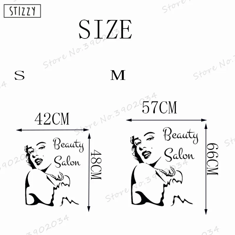 Настенная Наклейка stizzy модная виниловая настенная наклейка для салона красоты