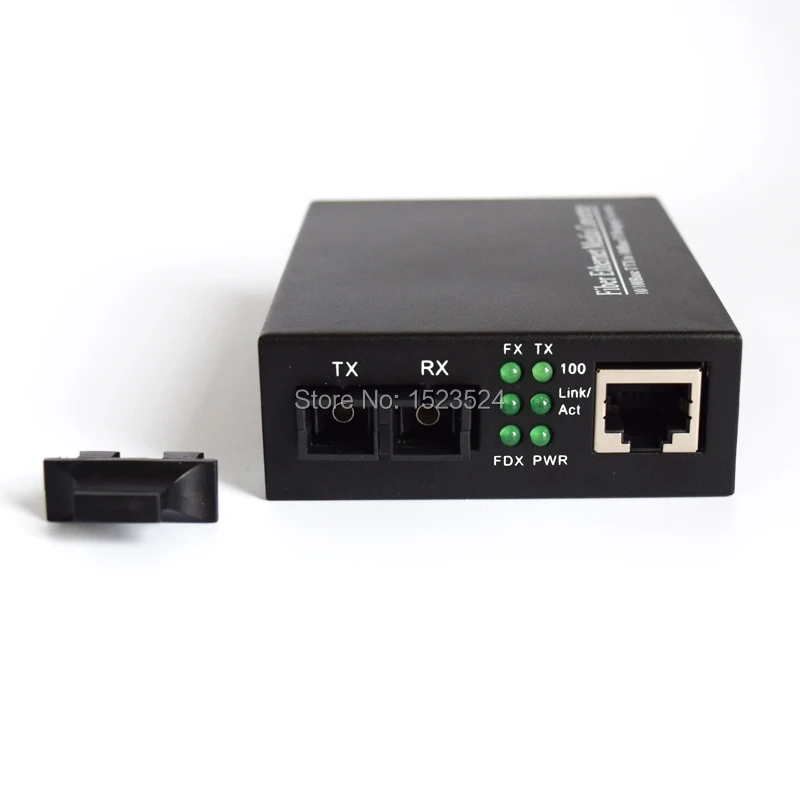 Оптический медиаконвертер 10/100 м двойной волоконный одномодовый SC коннектор