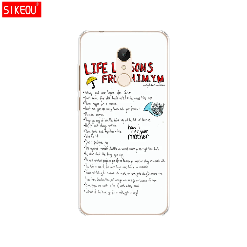 Силиконовый чехол для телефона Xiaomi redmi 5 4 1s 2 3 3s pro PLUS note 4X 4A 5A how i meet your mother himym quotes |