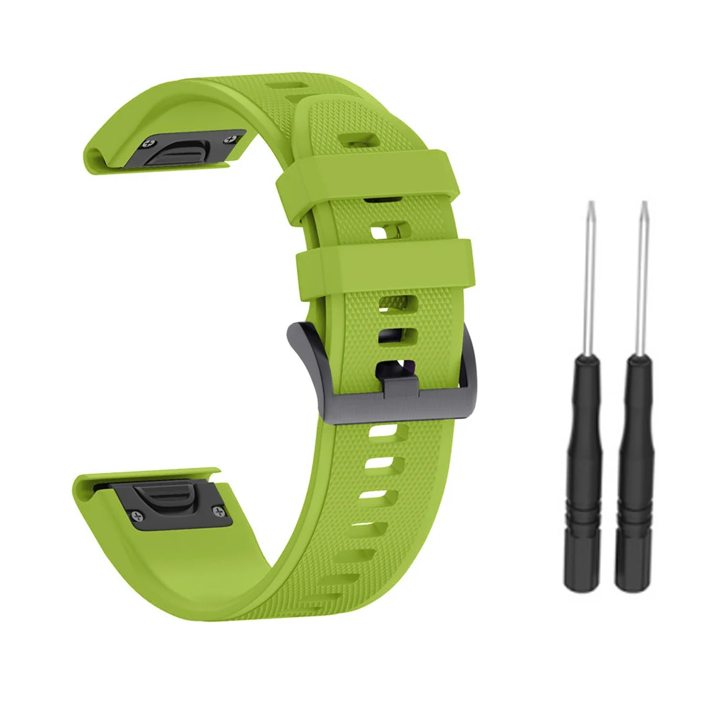26, 22, 20 мм, ремешок для смарт-часов наручных gps-часов Garmin Fenix 5x, 5, 5S 3 3HR D2 S60 gps часы, быстросъемный силиконовый легко регулируемый ремешок для наручных часов