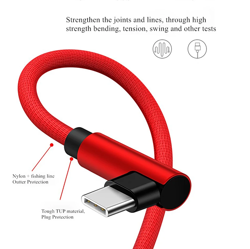 Микро USB кабель для мобильного телефона Универсальный 2.0A Быстрая зарядка