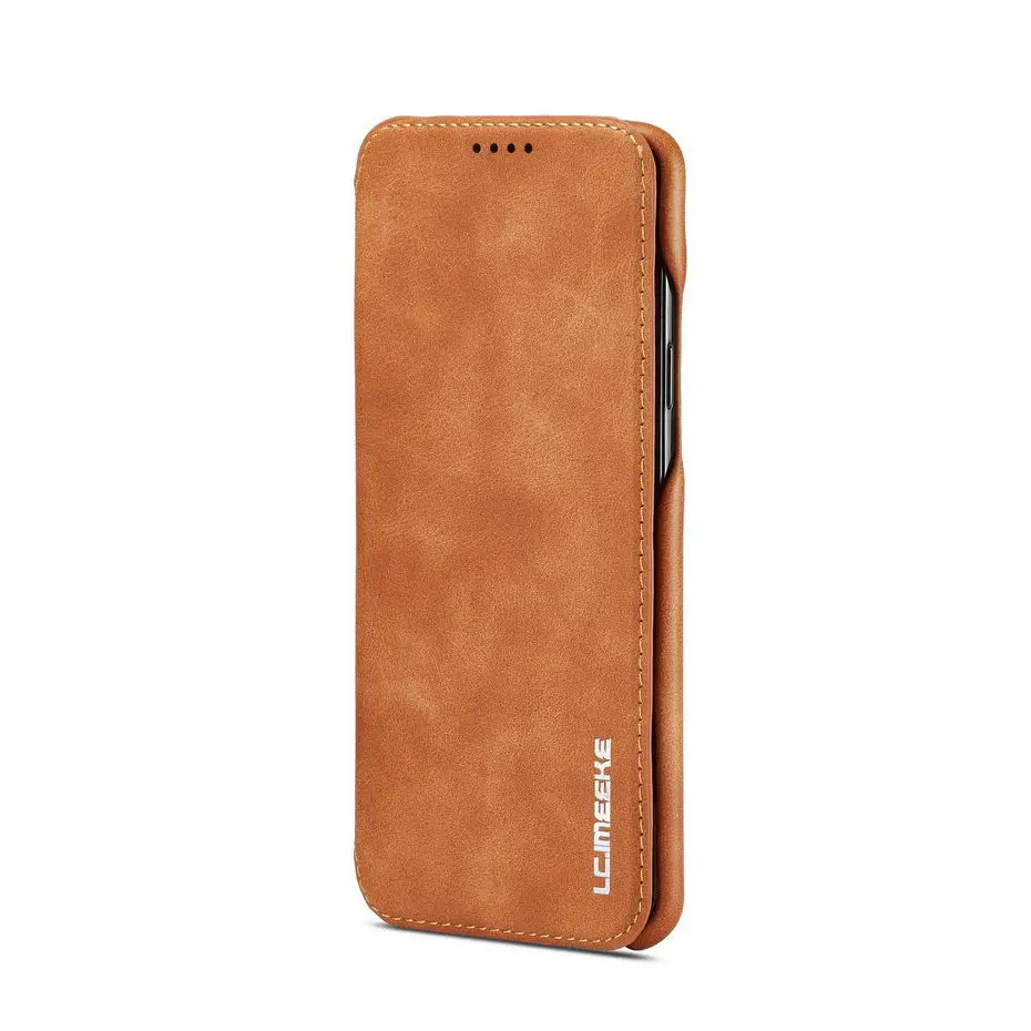 Brown Роскошный флип-чехол для samsung galaxy S8 S7 S9 Plus Edge чехол из натуральной кожи кошелек Бизнес винтажный Чехол-книжка - Цвет: Brown