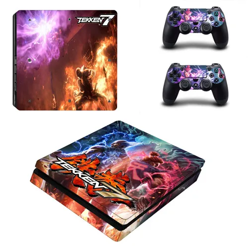 Игра Tekken 7 PS4 тонкий стикер кожи для sony playstation 4 консоли и контроллеры наклейка PS4 тонкий стикер винил - Цвет: YSP4S-1415