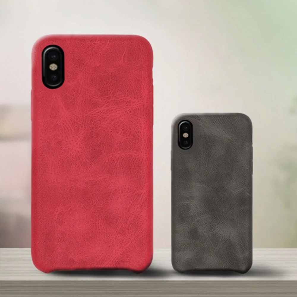 Для iPhone 7 чехол Роскошный винтажный ультра тонкий искусственная кожа Crazy Horse для X