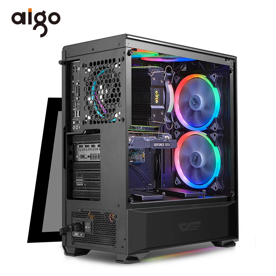 Чехол для настольного компьютера Aigo ATX чехол USB3.0 HD аудио s 360 мм корпус ПК|Корпуса