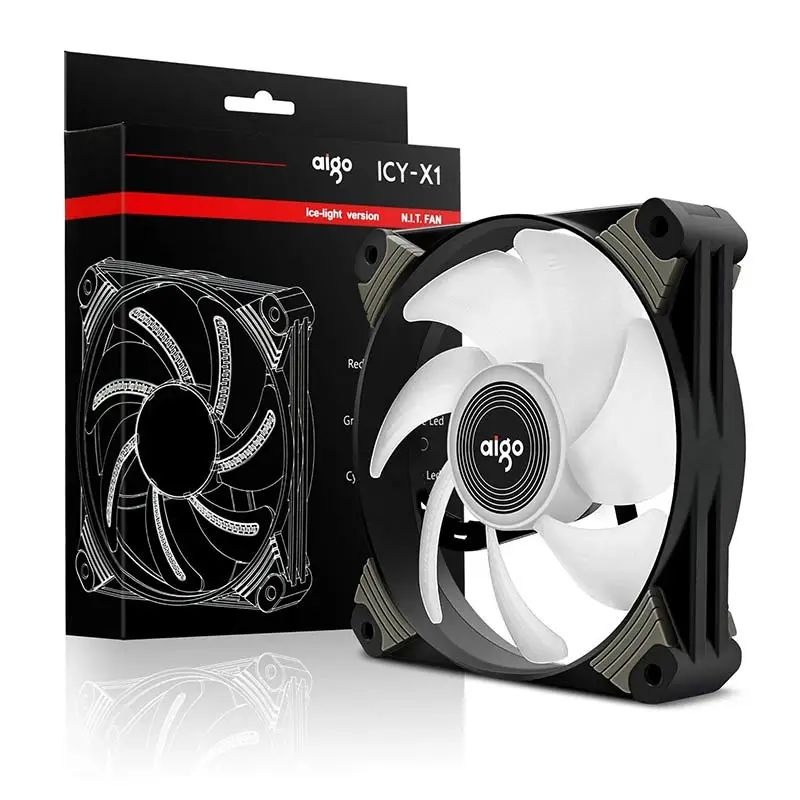 Aigo ICY-X1 высокоэффективный чехол для ПК Вентилятор 120 мм вентилятор охлаждения для компьютера Вентилятор Кулер 3P+ 4P двойной интерфейс вентилятор 12 В