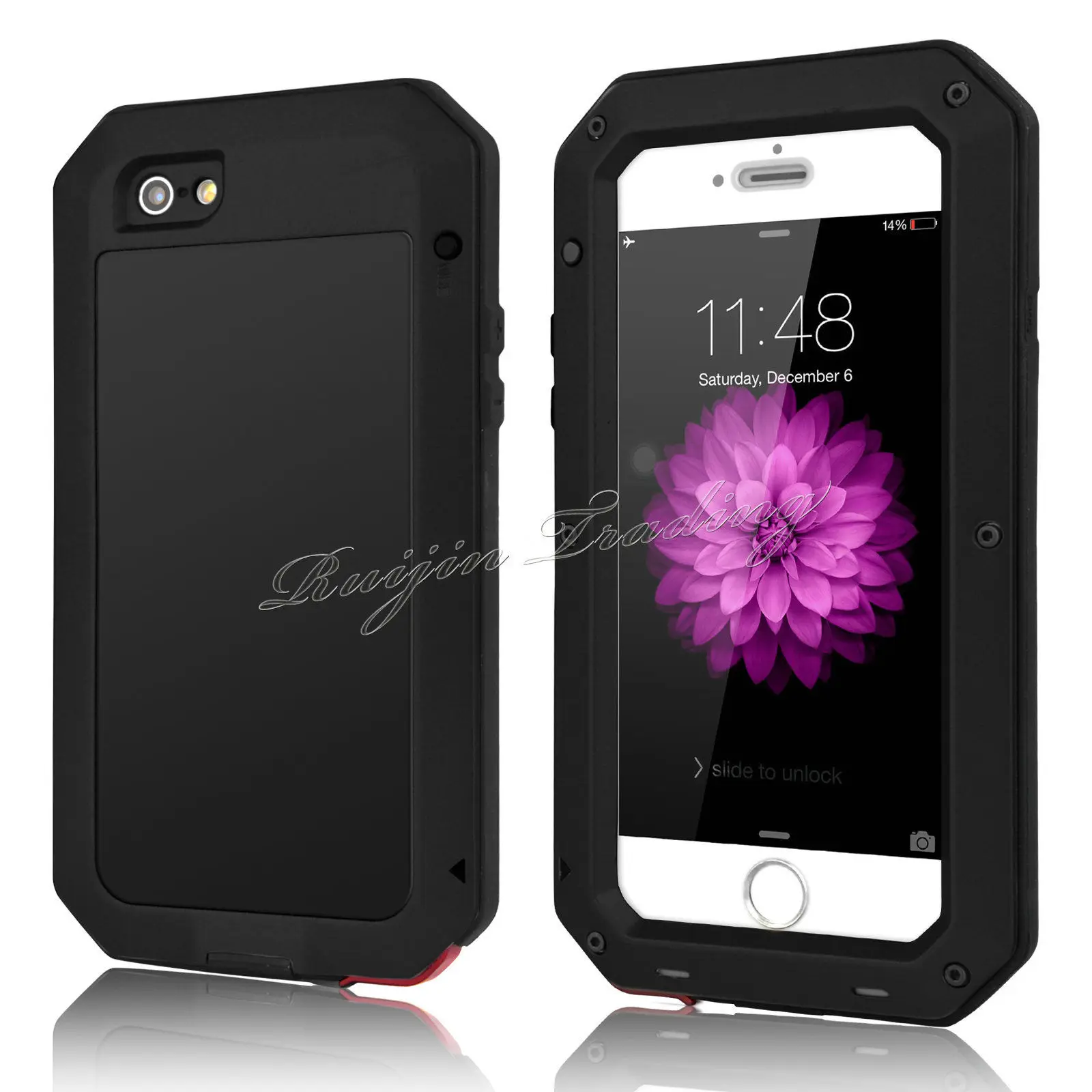 IPX3 Cell Phone Case Luxury Shockproof Waterproof Powerful Aluminum Gorilla Glass Metal Cover For iPhone 7 5 5s SE 6 6s Plus |