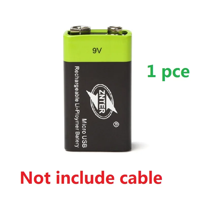one pce ZNTER ультра-эффективный 9V 400 мА/ч, USB, Перезаряжаемые 9В литий-полимерный Батарея для RC Аксессуары для видео-квадрокоптеров - Цвет: one pce