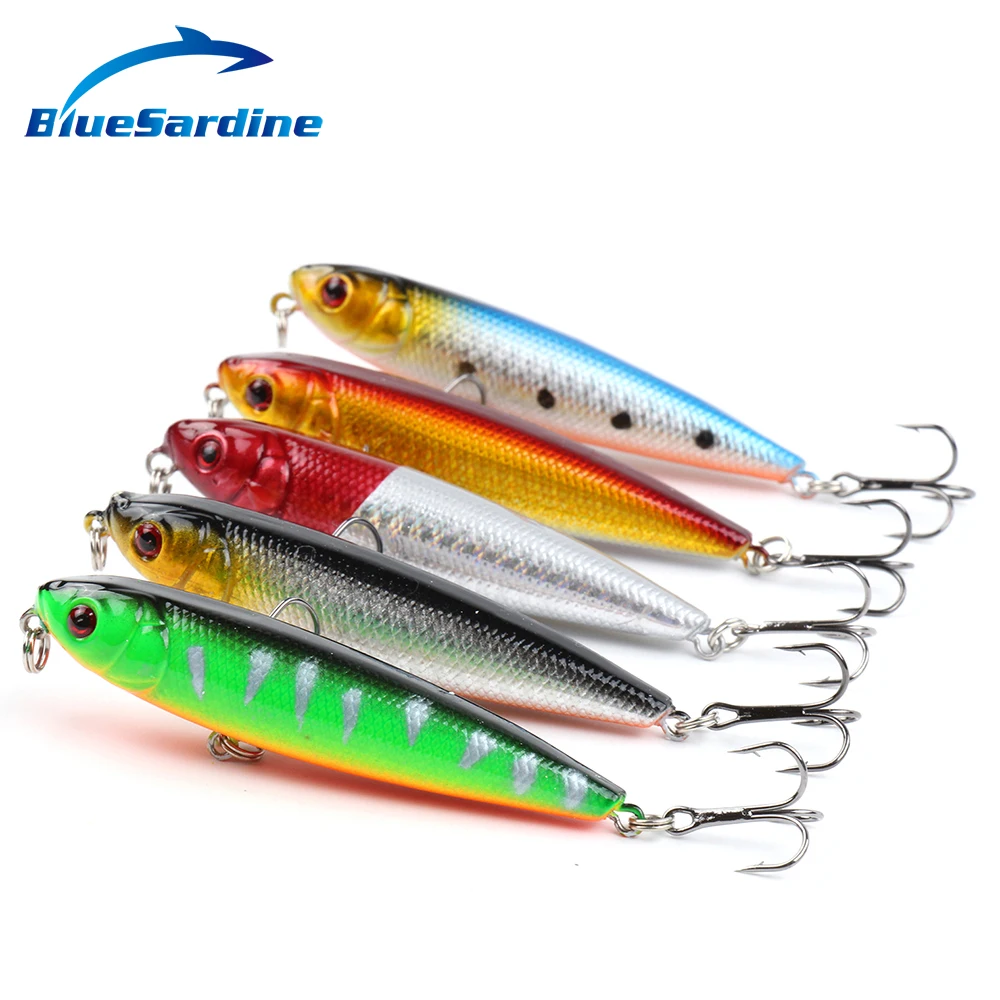 

BlueSardine 8 см 9 г карандаш жесткая приманка для рыбалки пластиковые приманки рыболовные снасти 5 шт./лот