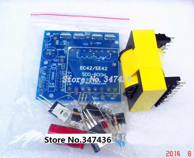 DC 12 В к AC 220V380v18V500W инвертор печатная плата, простой инвертор DIY Kit
