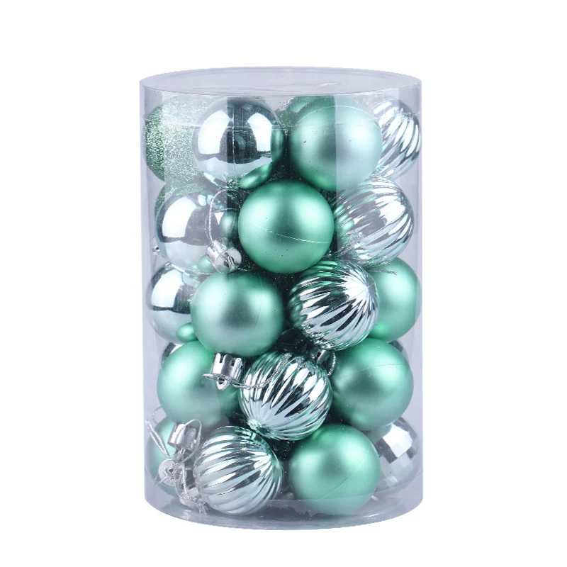 light green FUNNYBUNNY 34 шт Комплект рождественских шаров 4 см рождественские украшения для рождественской елки украшения шарообразные шарики для рождественских елок - Цвет: light green