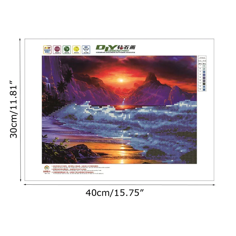 Новейшая Алмазная вышивка Sunrise 5D ручная работа украшение для дома на стену 40 см * 30