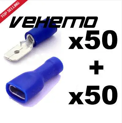 Vehemo изолированный адаптер красные электрические обжимные разъемы
