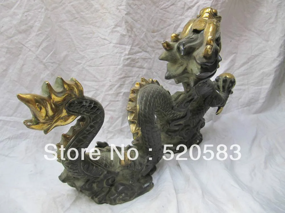 16 дюймов китайская народная бронзовый золотой свинка благоприятный королевский