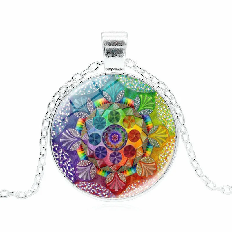 Женское Ожерелье для йоги буддистский символ ом мандалы украшение ручной работы