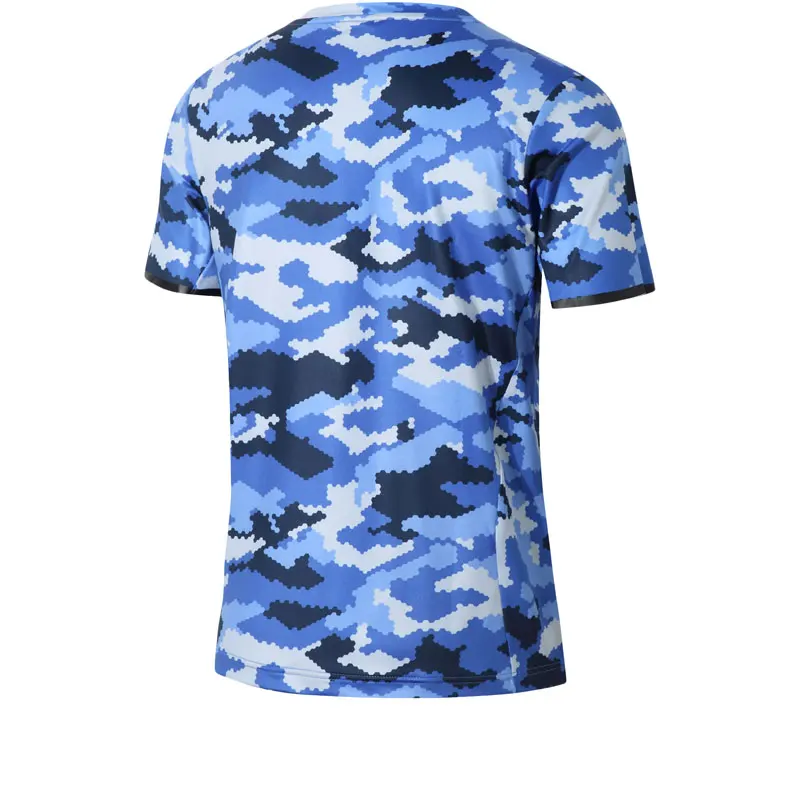 Li-Ning мужские Клубные футбольные футболки для тренировок с камуфляжной подкладкой, дышащие спортивные футболки ATSM409 MTS3121