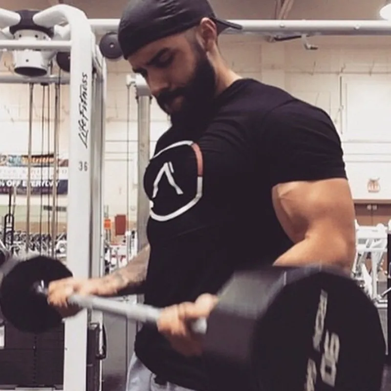 Новая летняя Стильная мужская хлопковая футболка с коротким рукавом для