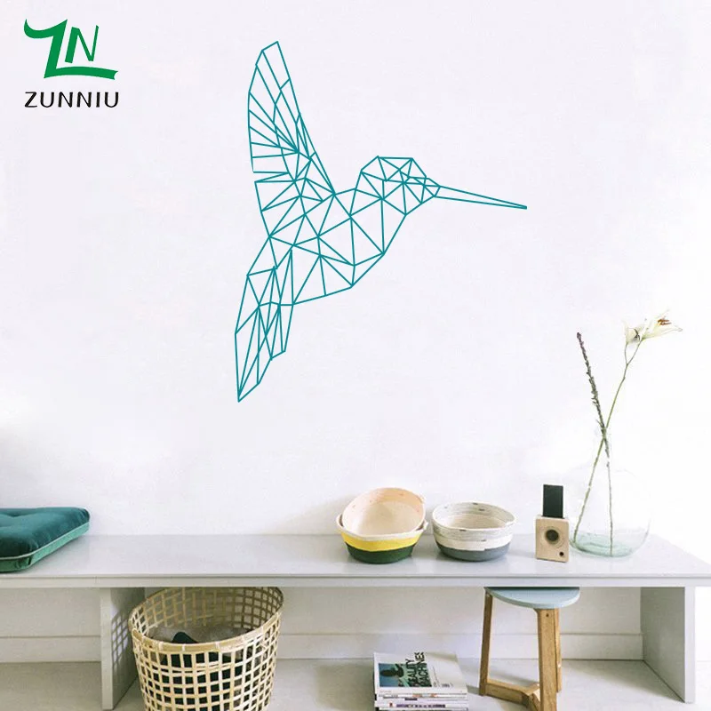 Геометрические виниловые стикеры для стен "Птицы" декор для дома серии геометрии искусства для дома животные птицы изображение плакат.