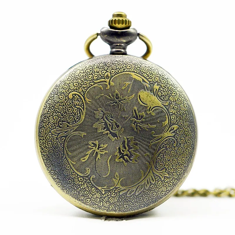 EW прибытие Бронзовый Человек-паук Pattern Hollow кварц карманные часы паук Mark Для