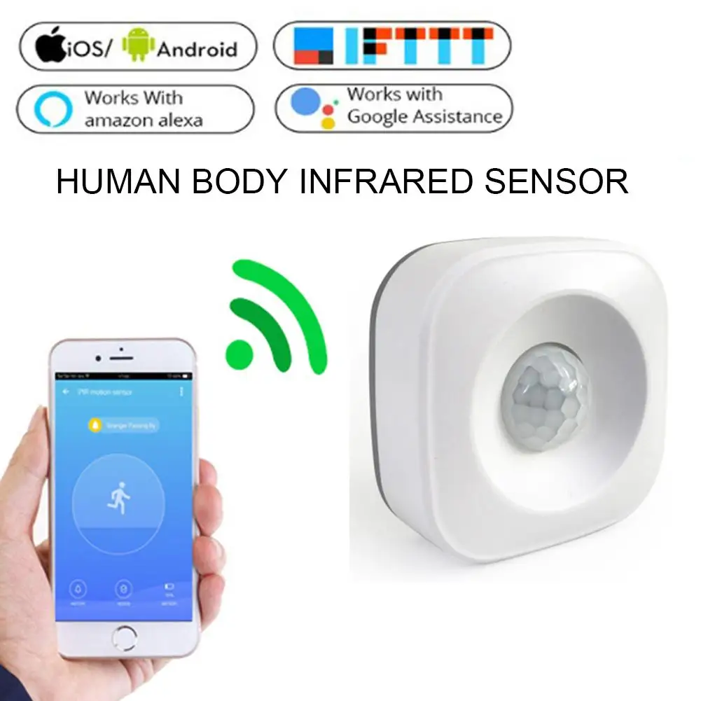 WIFI инфракрасный датчик человеческого тела беспроводной PIR движения Детектор