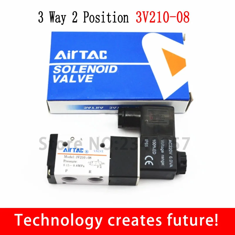 Пневматический 3-ходовой 2-позиционный Соленоидный клапан управления