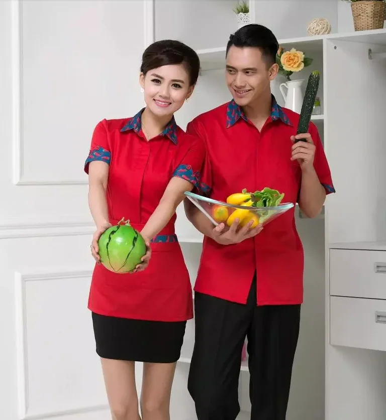 Униформа для отеля Летняя женская одежда ресторана официанта рабочая с