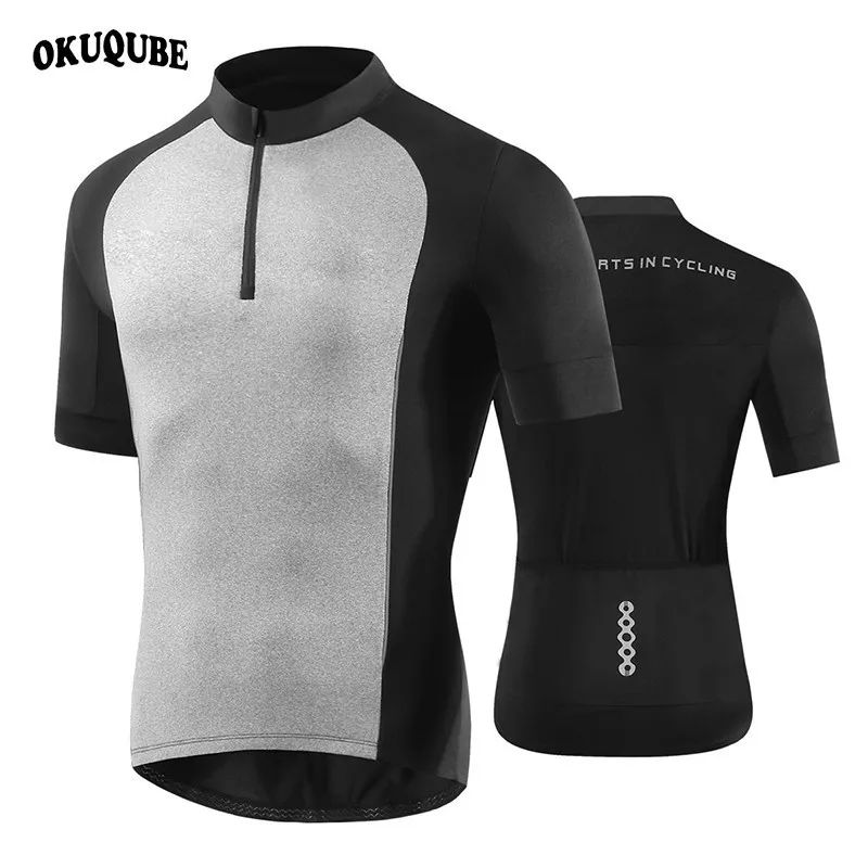 

Men Cycling Jersey Tops Black+Gray Racing Cycling Clothing Ropa Ciclismo Short Sleeve MTB Bike Jersey Shirt Maillot Ciclismo Man