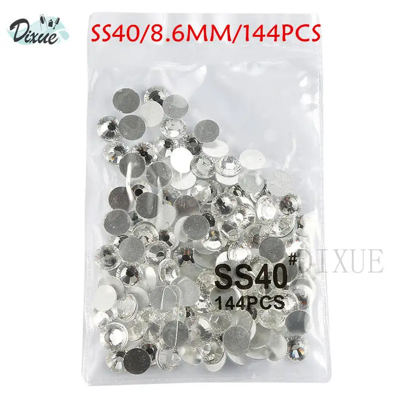 crystal SS34 Хрустальные SS3-ss10 Стразы для ногтей, Стразы для ногтей, 3D украшения ногтей, драгоценные камни 035 - Цвет: crystal SS34