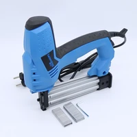 Free Shipping 2 in 1 Brad Nailer Electric Staple Gun with 500 pcs Nails for Woodworking Tools