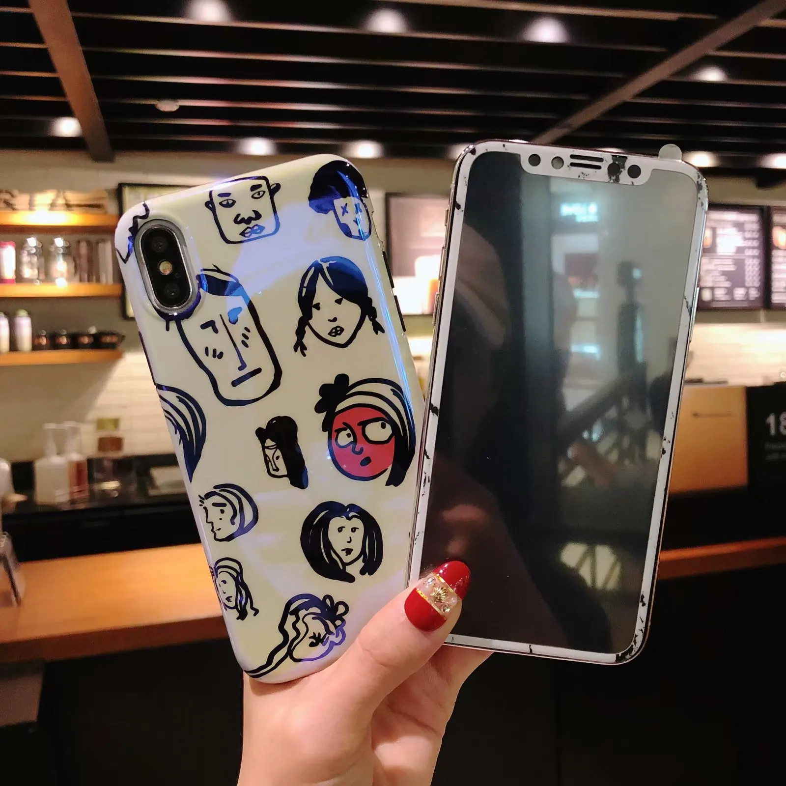 Для iPhone 8plus Bling чехол с принтом &quotСейлор Мун&quot + пленка для экрана из закаленного