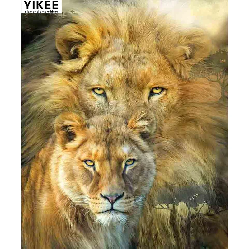 K30 полностью квадратная Алмазная вышивка сделай сам 5d горный хрусталь животное