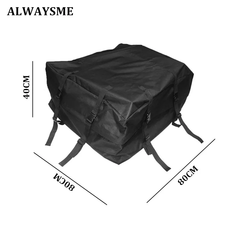 ALWAYSME 80X80X40 см Автомобильная Водонепроницаемая грузовая сумка на крышу, сумка на крышу автомобиля, мягкая сумка на крышу для багажа с ремнями