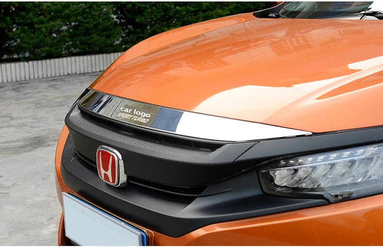 Lsrtw2017 из нержавеющей стали головки автомобиля планки для honda civic 10th поколения