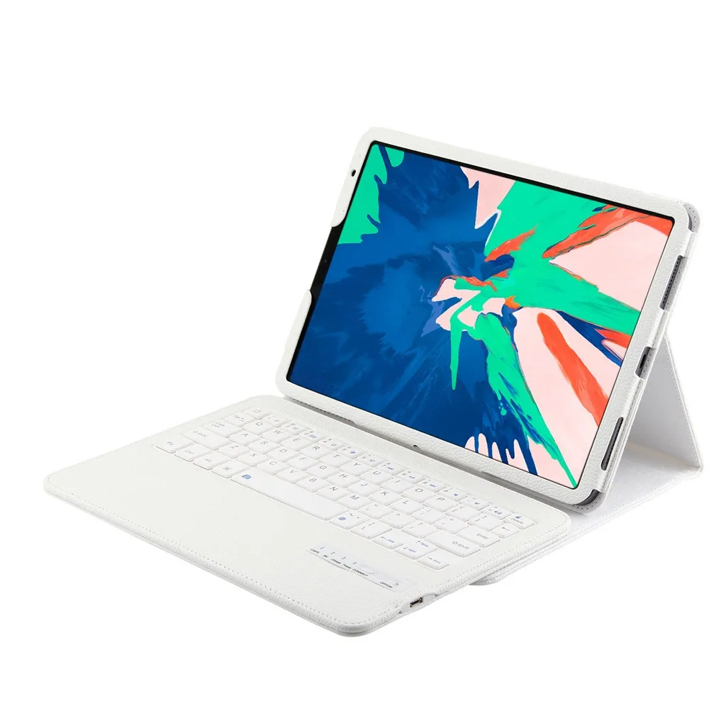Чехол VOBERRY для iPad Pro, 11 дюймов, кожный кронштейн+ Съемная Беспроводная Bluetooth клавиатура