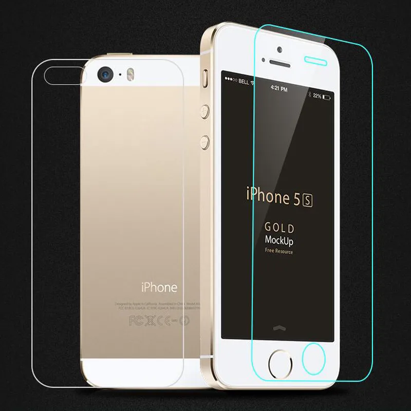 2pcs/lot front+back Tempered Glass For iPhone X Xs Max Xr Screen Protector Film On the 5 5S 6 6s S 7 8 plus | Мобильные телефоны и